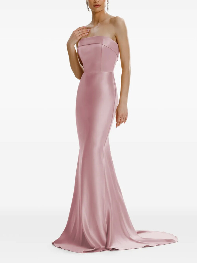 FRAMBOISE Dhara strapless pink maxi dress