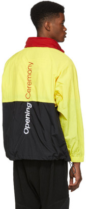 Opening Ceremony Black and Yellow Crinkle Storm Jacket