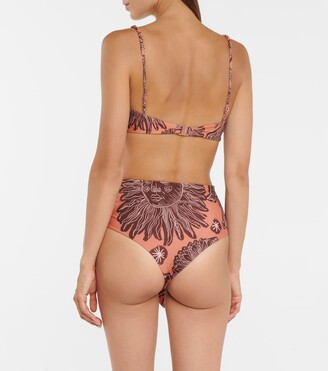 Johanna Ortiz Tarde De Febrero printed bikini top