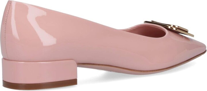 【FERRAGAMO】VARA MANTA Ferragamo Vara Manta Leather Pump - ShopStyle