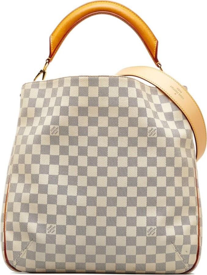 Pre-Loved Louis Vuitton Shoulder Strap Leather 44.5"" Beige Lv