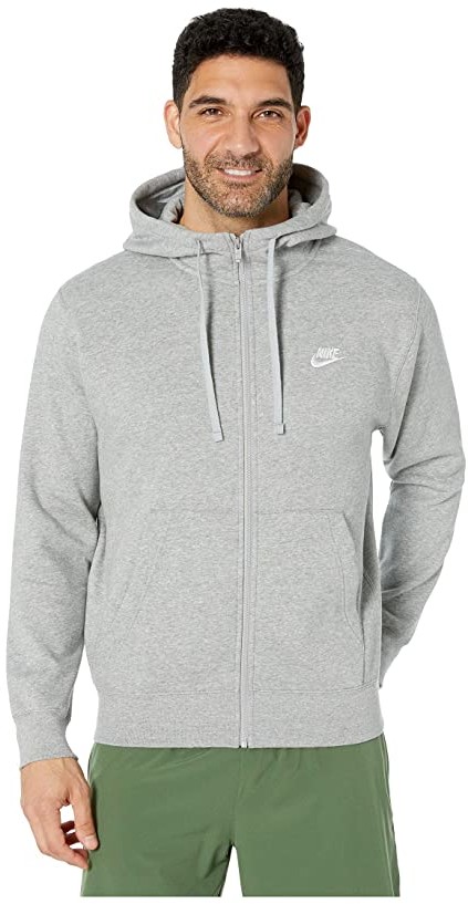 grey nike zip up hoodie