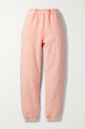 LES TIEN Cotton-fleece Track Pants - Pink