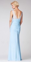 Thumbnail for your product : Mignon Beaded Illusion Strap Ruched Long Evening Dresses