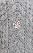Thumbnail for your product : Moncler Contrast-Knit Wool Sweater-Grey