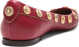 Thumbnail for your product : Valentino Gryphon Studs Leather Ballerina Flats