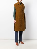 Thumbnail for your product : Erika Cavallini Shearling Mid-Length Gilet
