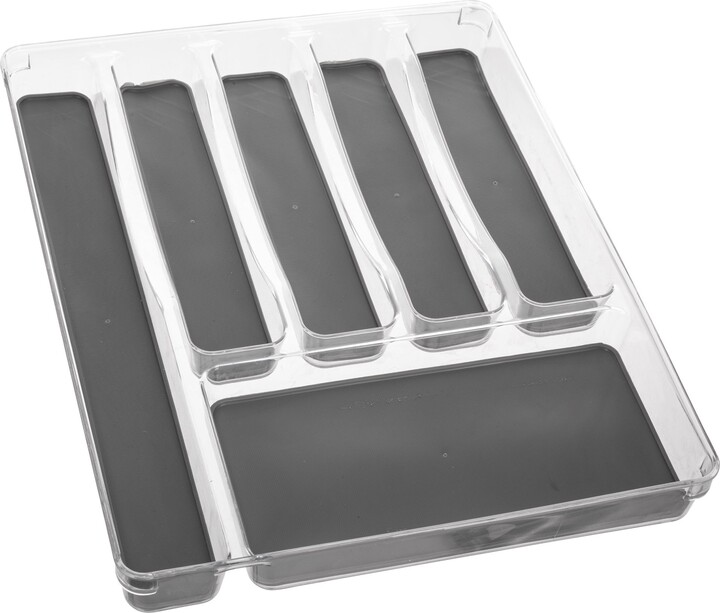 Dunelm 6 Compartment Cutlery Organiser Clear ShopStyle Kitchen Knives