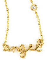 Thumbnail for your product : SHY by SE Angel Word Diamond-Detail Gold-Plate Necklace