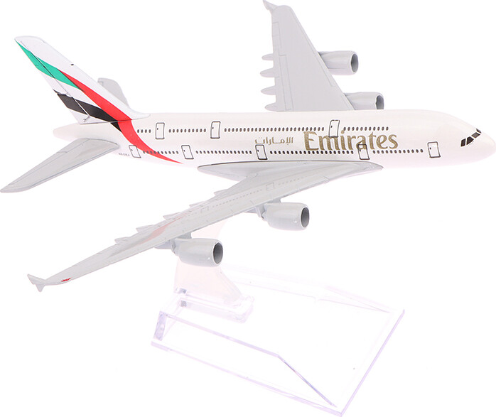 JTZTF 16cm 1:400 Metal Aircraft Replica Emirates Airlines A380 Airplane Diecast Model Aviation Plane Collectible Toys for Boys