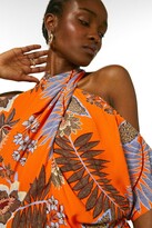 Thumbnail for your product : Karen Millen Tropical Batik Cross Front Belted Woven Jumpsuit