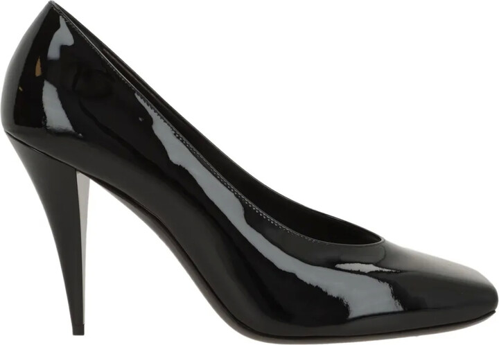 Givenchy 94mm Patent-Leather Square-Toe Heeled Pumps