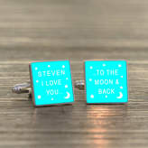 Thumbnail for your product : Nest Personalised 'I Love You...' Silver Cufflinks