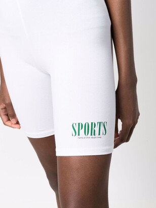 Sporty & Rich Logo-Print Cycling Shorts