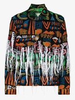 Thumbnail for your product : Song For The Mute Fringed Embroidered Jacquard Jacket