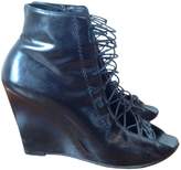 Black Leather Heels 