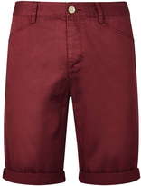 Thumbnail for your product : Topman Burgundy Longer Length Chino Shorts