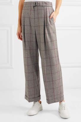 Brunello Cucinelli Prince Of Wales Checked Wool Pants - Brown