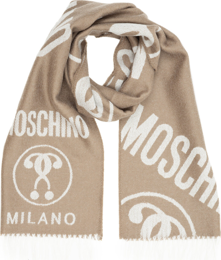 Moschino Double Question Mark Wool Scarf ShopStyle Scarves & Wraps