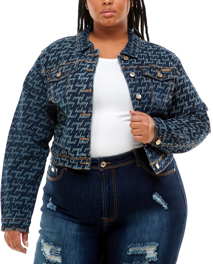 cropped denim jacket size 18