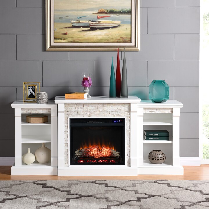 SEI Furniture Remote Controlled LED Electric Fireplace with