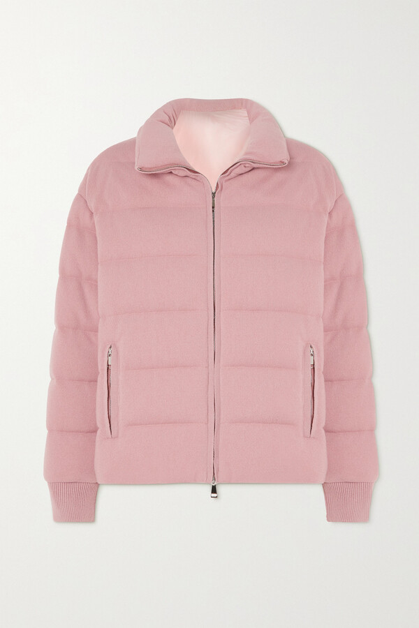 Moncler Cayeux Quilted Wool And Cashmere-blend Down Jacket - Pink ...