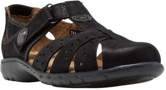 Cobb Hill Women's Patina Fisherman Sandal - Black Leather Sandals