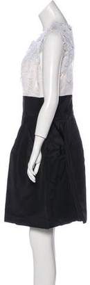 Oscar de la Renta Silk Knee-Length Dress Black Silk Knee-Length Dress