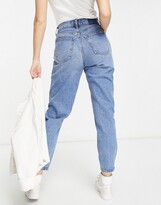 Thumbnail for your product : Abercrombie & Fitch 80s ripped mom jeans in mid wash