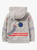 Thumbnail for your product : Boden Kids' Astronaut Applique Shaggy-Lined Hoodie, Grey Marl