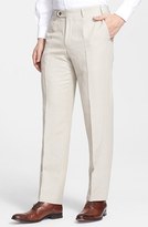 Thumbnail for your product : Canali Flat Front Linen & Silk Trousers