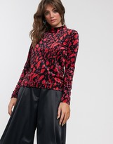 Thumbnail for your product : InWear Oma leopard print mock neck long sleeved top