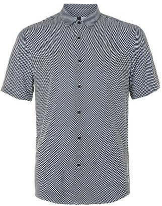 Topman Men's Dot Print Short Sleeve Shirt