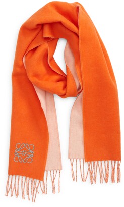 Loewe Anagram Double Face Wool & Cashmere Scarf
