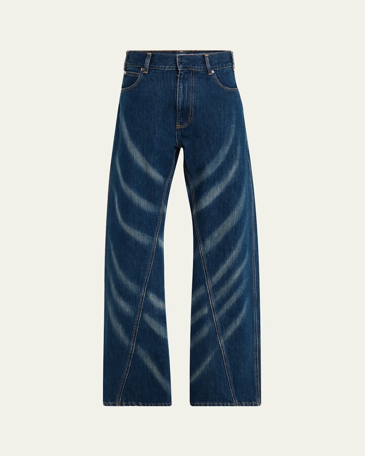 Men's High-Waist Whiskered Jeans