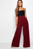 Thumbnail for your product : boohoo Petite High Waisted Woven Wide Leg Pants