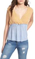 Thumbnail for your product : BP Mixed Stripe Tie Back Top