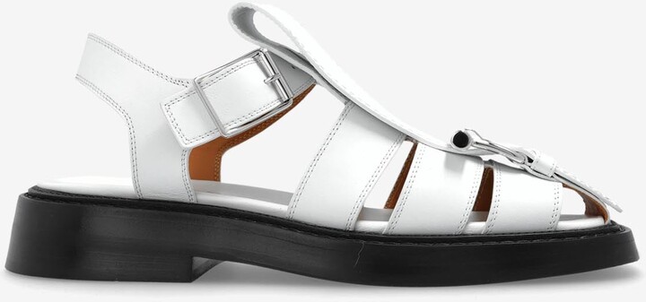 Alexander McQueen T-Bar Caged Leather Sandals