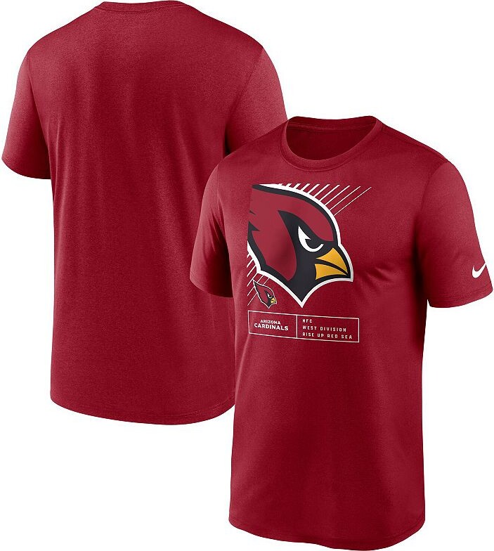 Men's Nike Cardinal Arizona Cardinals Legend Yard Lines Performance T-Shirt