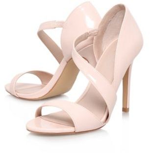 Carvela Nude 'gee' high heeled strappy court shoe