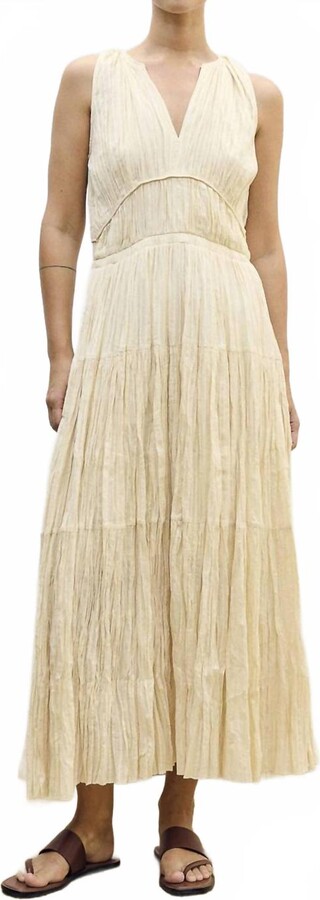 Sita Murt Long Sleeveless Dress In Cream