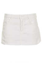 Thumbnail for your product : Topshop MOTO White Denim Rip Skirt