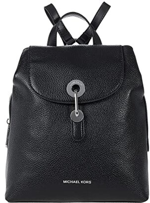 raven medium pebbled leather backpack