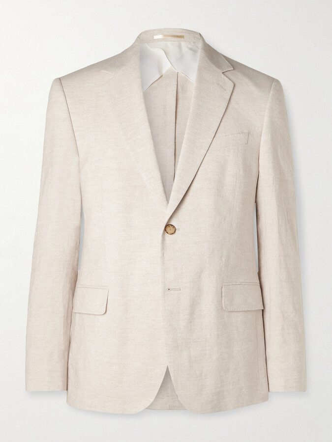 Mr P. Regular-Fit Linen Suit Jacket