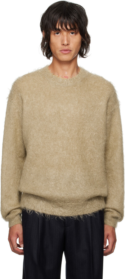 AURALEE Beige Super Kid Mohair Sweater