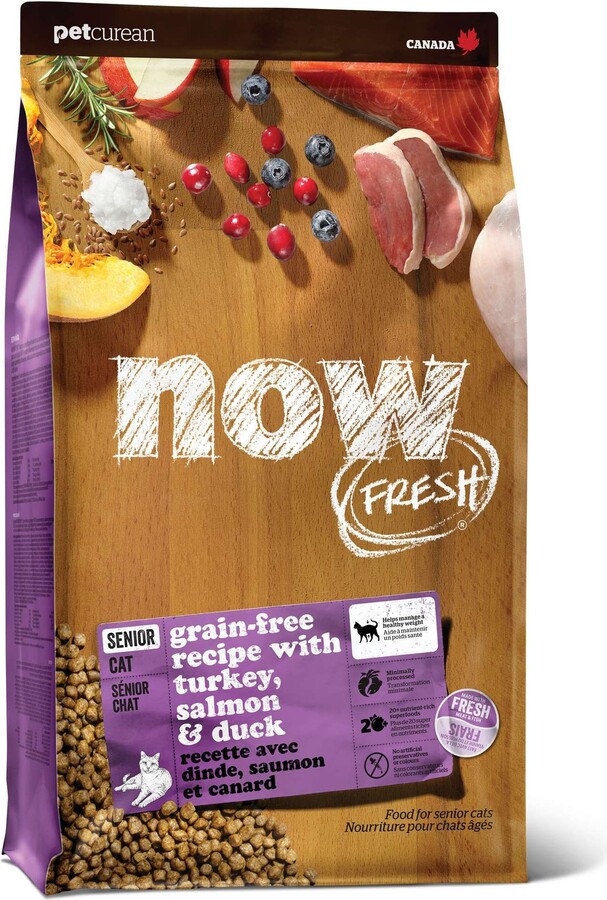 Now Fresh Grain-Free Senior Dry Cat Food, 3-lb bag