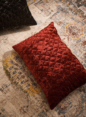 Simons Maison Ruby top-stitched velvet cushion40 x 60 cm