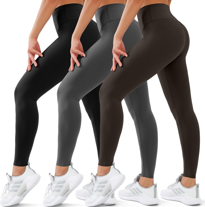 yeuG 3 Pack Womens Plus Size Fleece Lined Leggings-1X-4X High Waist Tummy  Control Thermal Warm Winter Workout Yoga Pants