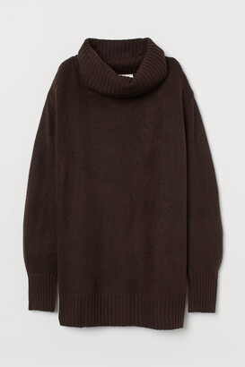 H&M Knit Turtleneck Sweater - Brown