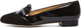 Thumbnail for your product : Charlotte Olympia Zip It Bisoux Patent Leather Flats